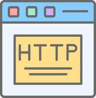 Http Line Filled Light Icon vector