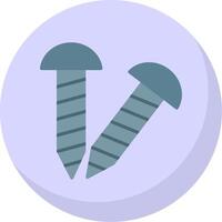 Screws Flat Bubble Icon vector