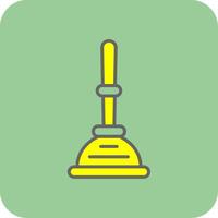 Plunger Filled Yellow Icon vector