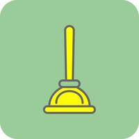Plunger Filled Yellow Icon vector