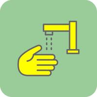 Hand Wash Filled Yellow Icon vector