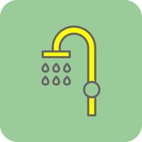 Shower Filled Yellow Icon vector