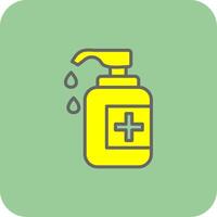 Soap Filled Yellow Icon vector