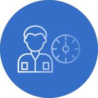 Working Hours Flat Bubble Icon vector