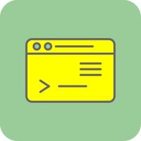 Command Filled Yellow Filled Yellow Icon vector