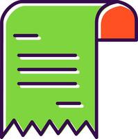 Receipt filled Design Icon vector