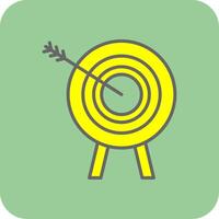 Aim Filled Yellow Icon vector