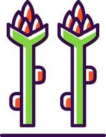 Asparagus filled Design Icon vector