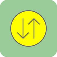 Arrows Filled Yellow Icon vector