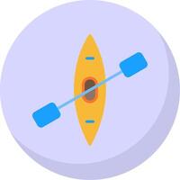 canoa plano burbuja icono vector