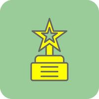 Reward Filled Yellow Icon vector