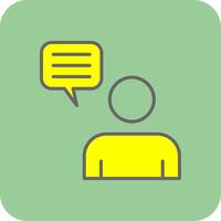 Thought Filled Yellow Icon vector