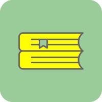 Books Filled Yellow Icon vector