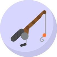 Fishing Hook Flat Bubble Icon vector