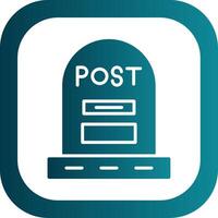 Post Glyph Gradient Corner Icon vector