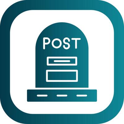 Post Glyph Gradient Corner Icon