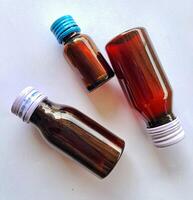 Amber Small Medicine Glass Bottle for Mockup collection photo