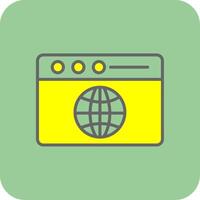 Web Filled Yellow Icon vector
