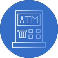 Atm Machine Flat Bubble Icon vector