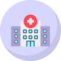 Hospital Flat Bubble Icon vector