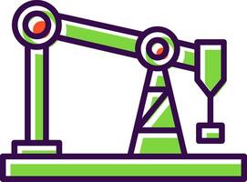 Drilling Rig filled Design Icon vector