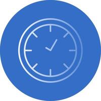 reloj plano burbuja icono vector