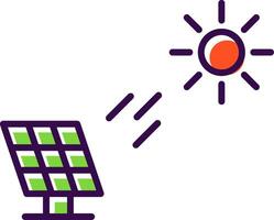 solar poder lleno diseño icono vector