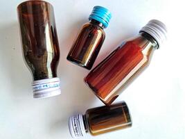 Amber Small Medicine Glass Bottle for Mockup collection photo