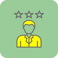 Customer Review Filled Yellow Icon vector