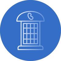 Phone Booth Flat Bubble Icon vector