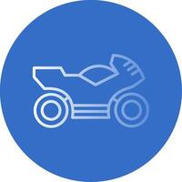 Motorcycle Flat Bubble Icon vector