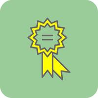 Medal Filled Yellow Icon vector