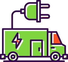 Electric Vehicle filled Design Icon vector