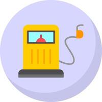 Gas Station Flat Bubble Icon vector