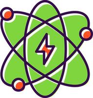 Atomic Energy filled Design Icon vector