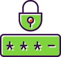 Password filled Design Icon vector