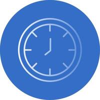 Clock Flat Bubble Icon vector