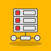 Database Filled Shadow Icon vector