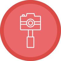 Underwater Camera Line Multi Circle Icon vector