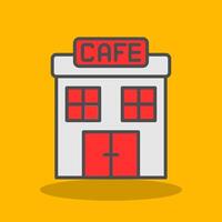 café lleno sombra icono vector