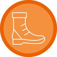 Boot Line Multi Circle Icon vector