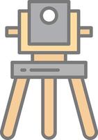 Theodolite Line Filled Light Icon vector