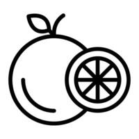 Oranges Line Icon Design vector