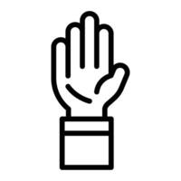 Raise Hand Line Icon Design vector