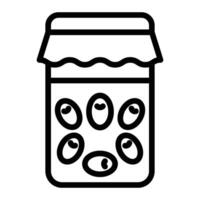 Pickle Line Icon Design vector