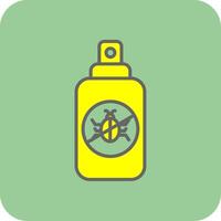 insecto repelente lleno amarillo icono vector