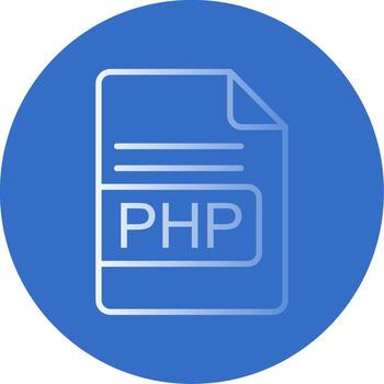 PHP File Format Flat Bubble Icon vector