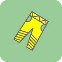 Pant Filled Yellow Icon vector