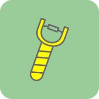 Slingshot Filled Yellow Icon vector