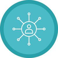 Networking Line Multi Circle Icon vector